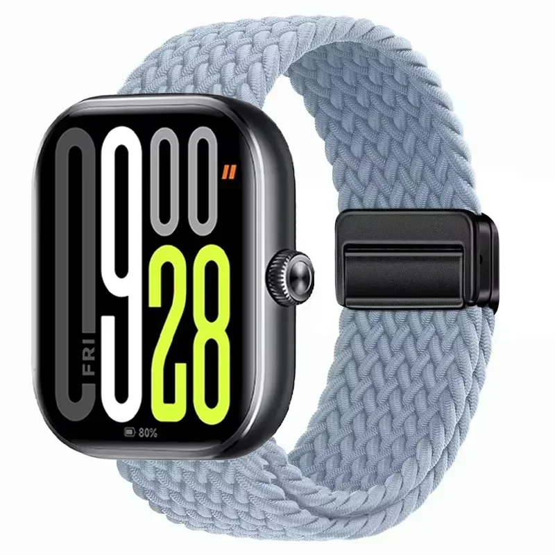 Nylon Braided Magnetic Buckle Adjustable Loop Strap Bracelet in Breathable Design
