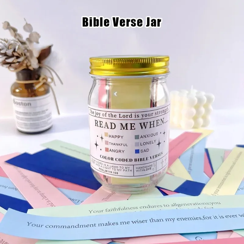 Bible Verses Emotions and Feelings Scripture Jar God's Encouragement Devotional Gift Jesus Christian Gift Women Men bible verses gift