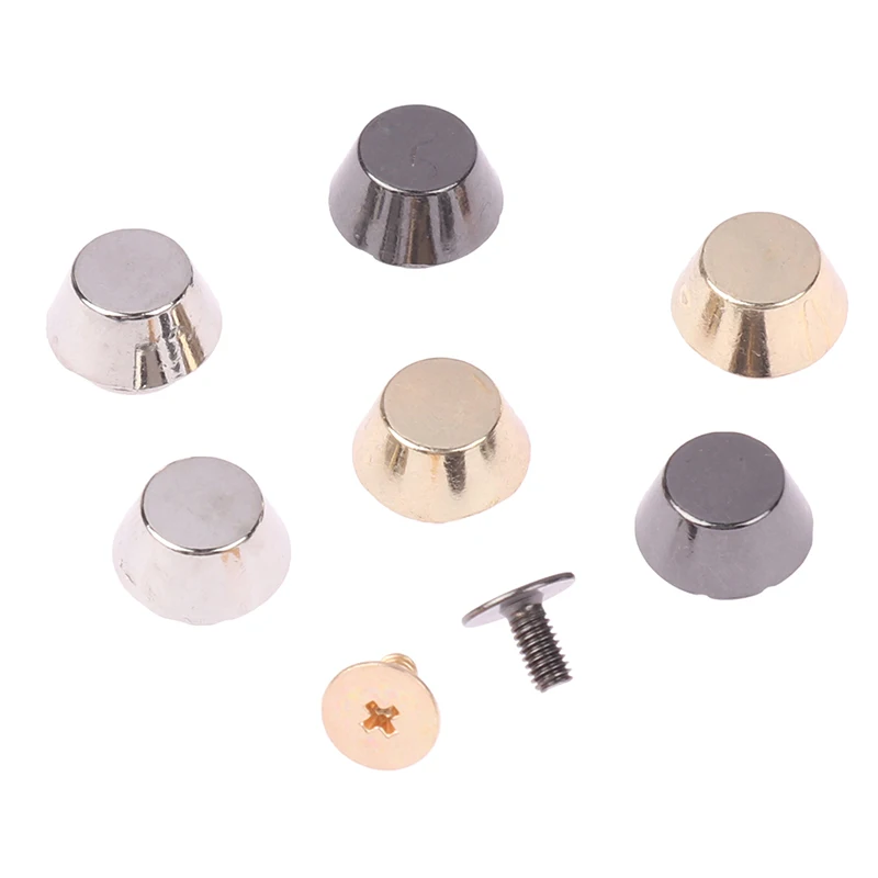 10sets Metal Rivets Metal Bag Legs Bottom Rivets for DIY Leather Studs Bag Wear Protection Rivets for Bottom Belt Accessories