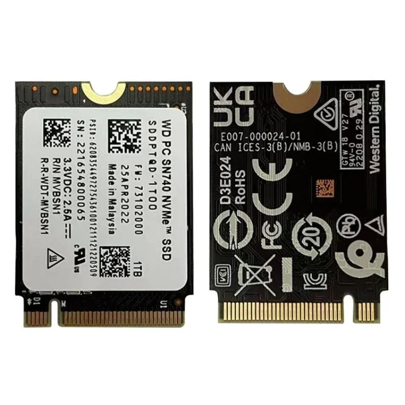 

New SSD 1TB PC SN740 NVMe SDDPTQD-1T00 M.2 2230 PCIE4.0 Solid State Drive