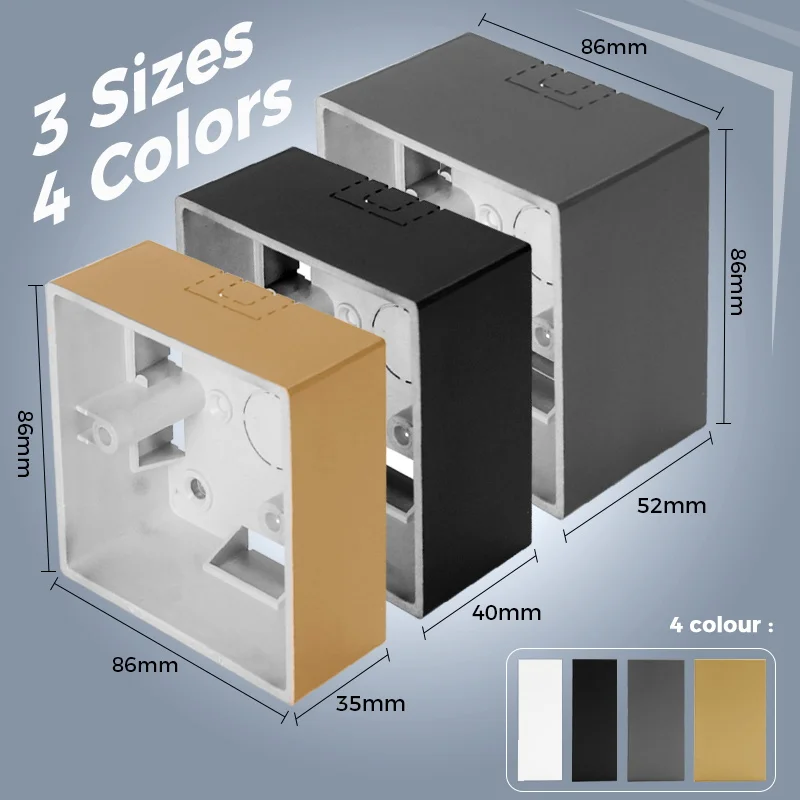 Wall Surface Mounting Junction Box For Switch Socket Installation