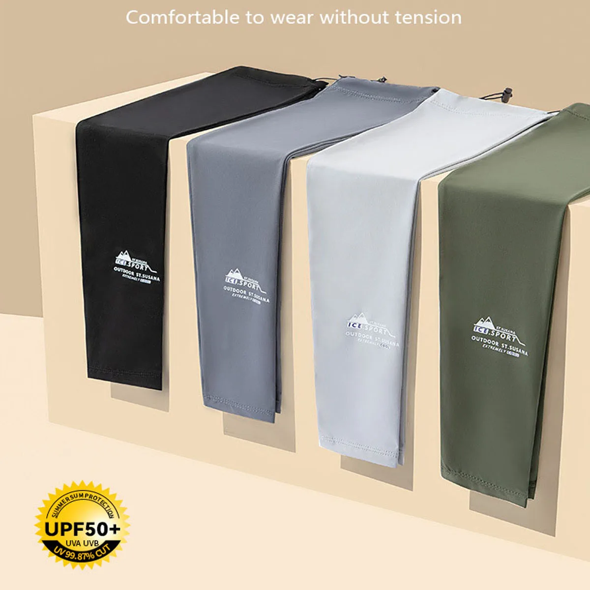 Sun Protection Arm Sleeves Ice for Men's Outdoor Cycling