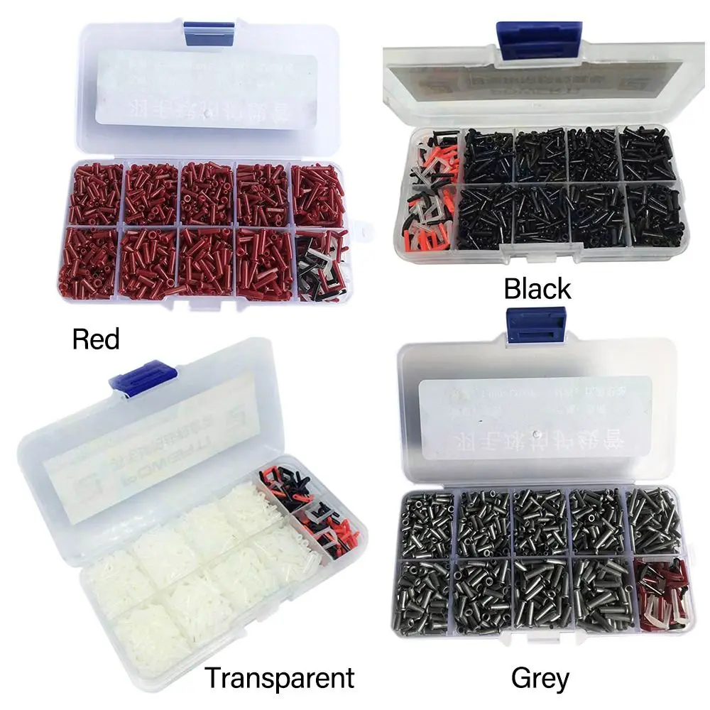 Box Multi-size Thread Nail Single Double Stringing Tools Set Badminton Racket Grommets Eyelets String Protector Wire Guard Tube badminton string badminton stringing clamp