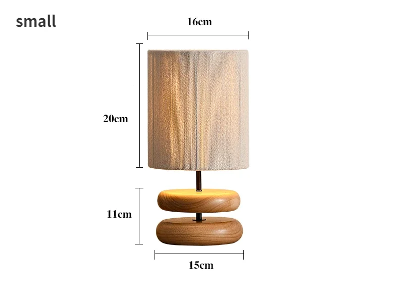 Lampe en bois finition noyer