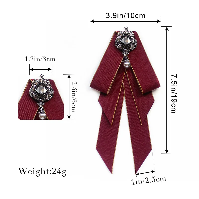 Bow Tie Vintage Bow Tie Cameo Ladies Head Diamond Ribbon Tassel Brooch Chic Girls Elegant Jewelry Collar Pin For Men