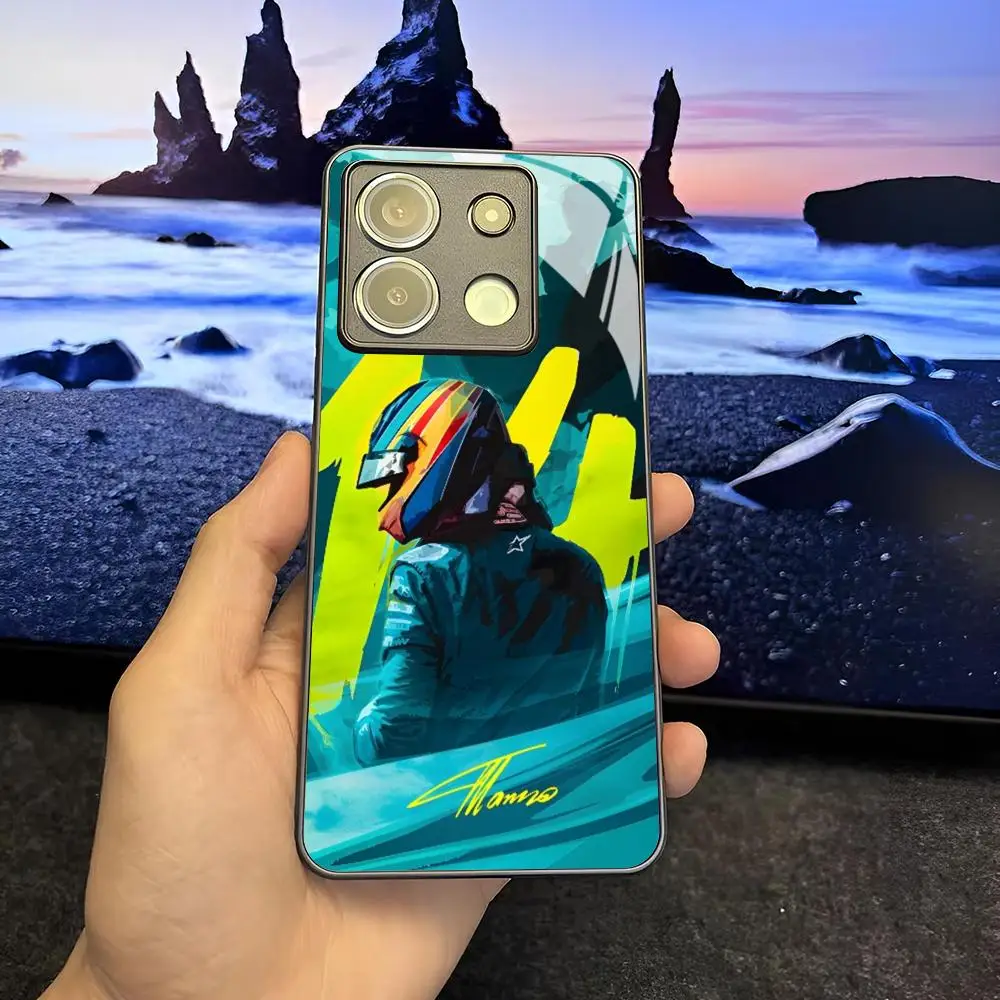 F1 Racing Fernando Alonso Premium Glass Phone Case