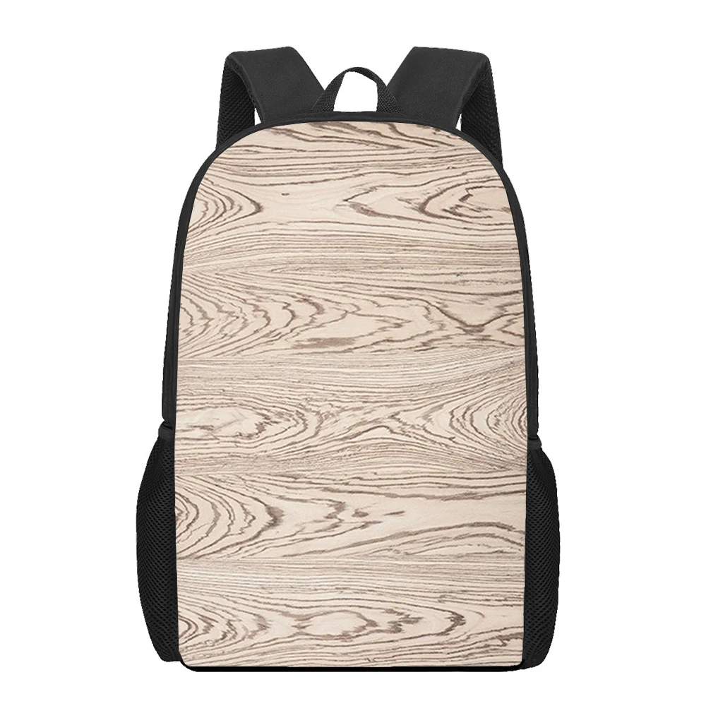 

Wood Grain 3D Print School Bag for Kids Teenager Boys Girls Large Capacity Rucksack Children Student Trend Book Bags 16 Inches