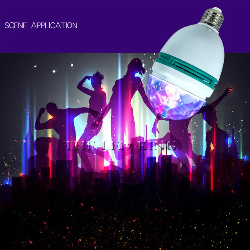 Colorful Magic Ball E27 LED Lamp Disco Light Stage Bulb Auto-rotating RGB Party Light For Family Party KTV DJ Dance Floor