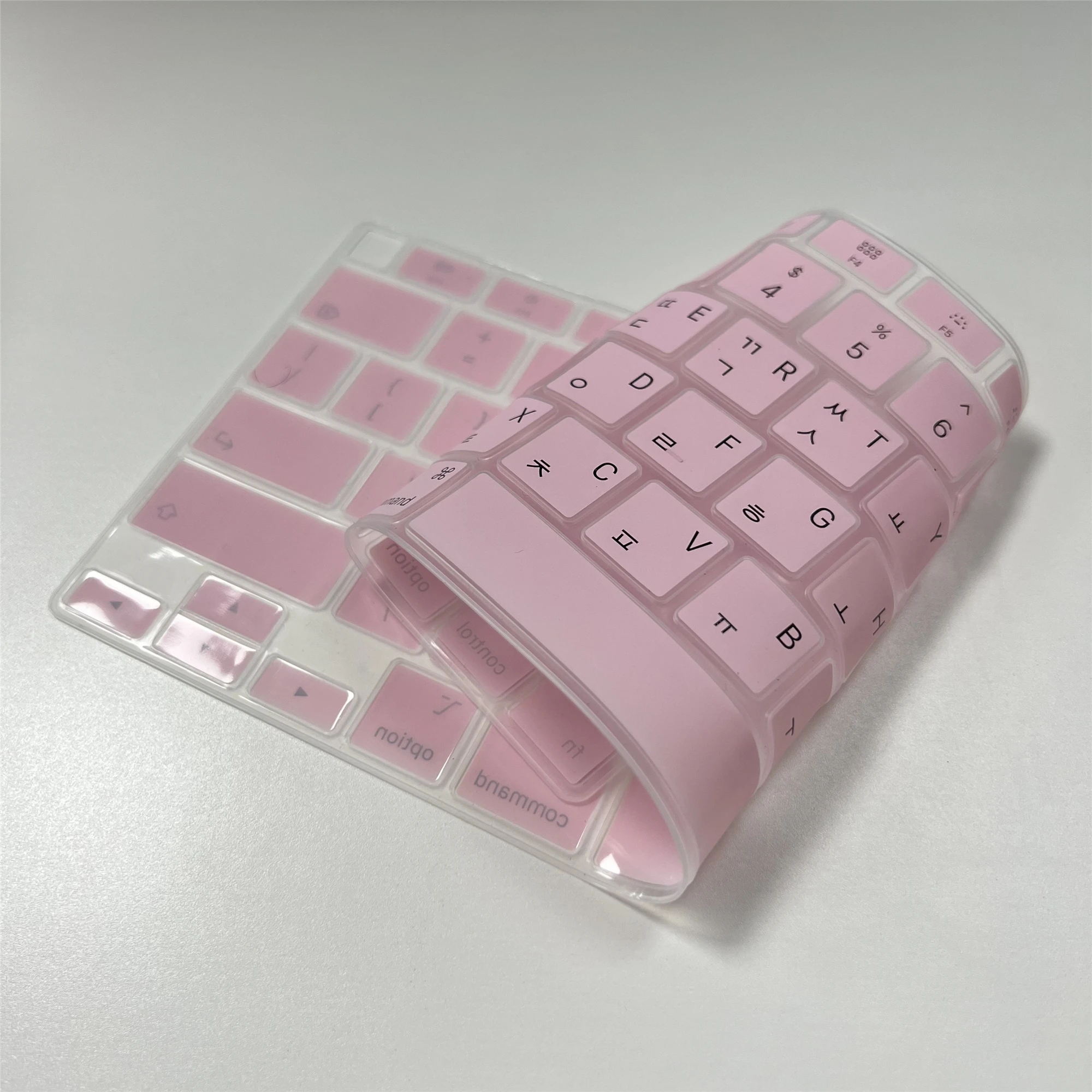 Korean Language Keyboard Skin for 13-Inch MacBook - Silicone Dust-Proof Protector with Touch ID