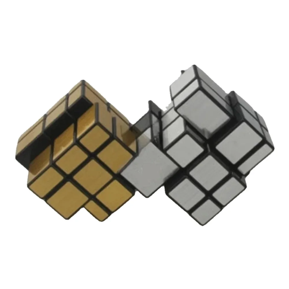 New Miror Cube Calvin's Puzzle Magic Cube 3x3 Mirror Double Cube Black Body (Gold and Silver Stickers) Cast Coated Funny Toys сетевой фильтр 5 гнезд 5 м с заземлением 2 2 квт power cube spg b 15 black