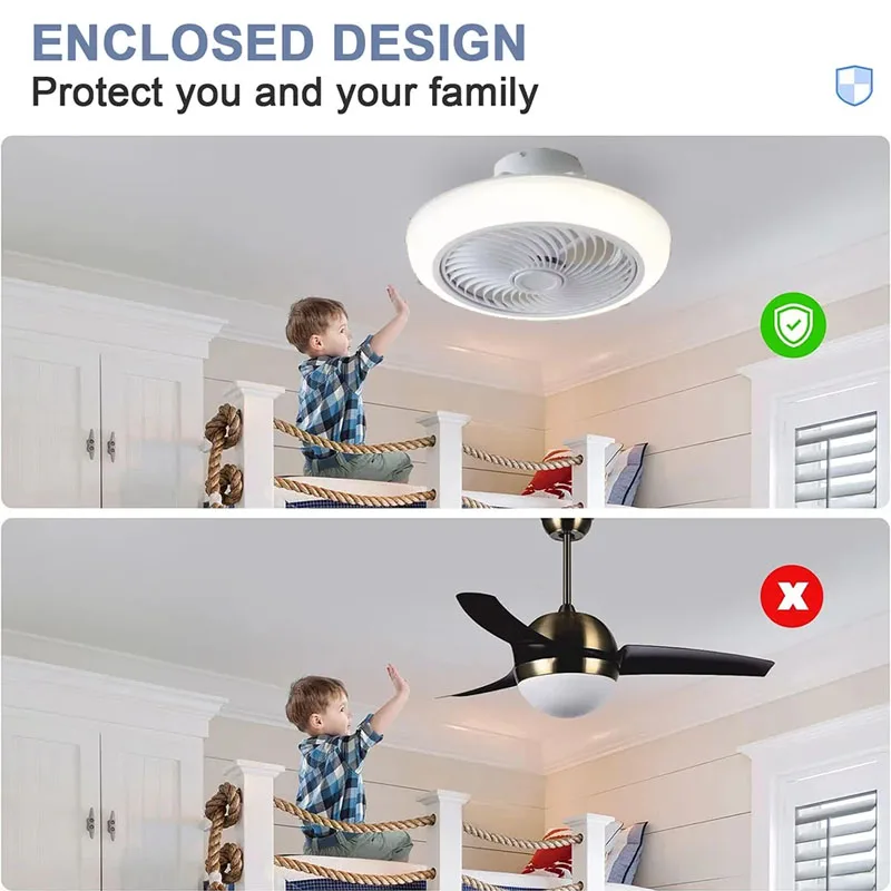 46CM LED Ceiling Fan Light Modern High Wind Silent APP Remote Control Living Room Bedroom Dining Room Dimmable Lighting Fixtures