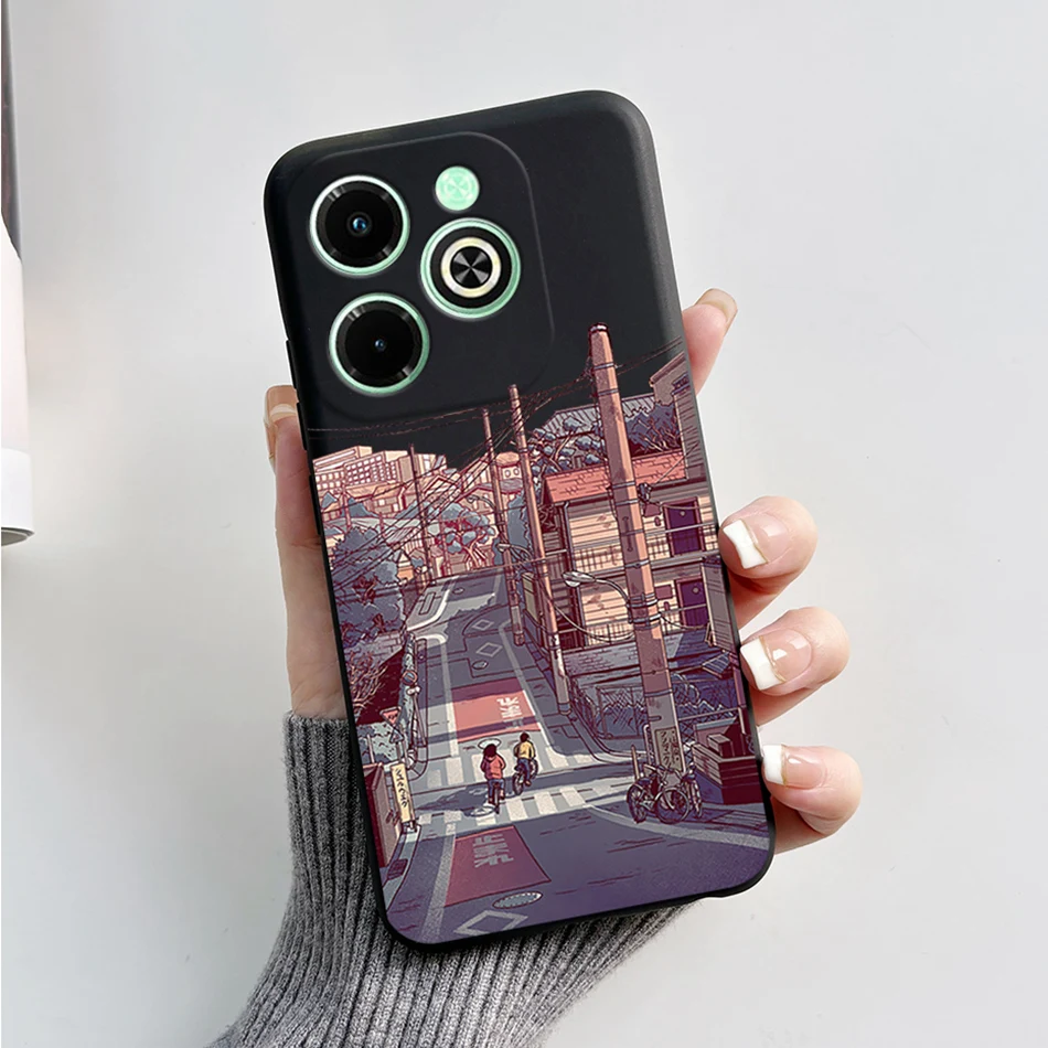 Fashionable Marble Black Silicone Soft Phone Case – Stylish Protective Back Cover s