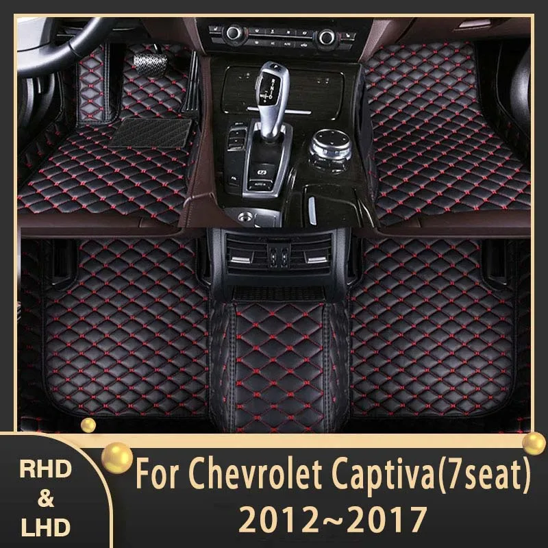 

Автомобильные коврики для Chevrolet Captiva 2012-2017, 7 сидений, под заказ, автомобильные накладки на ножки, роскошный кожаный ковер, аксессуары для интерьера 2015, 2016