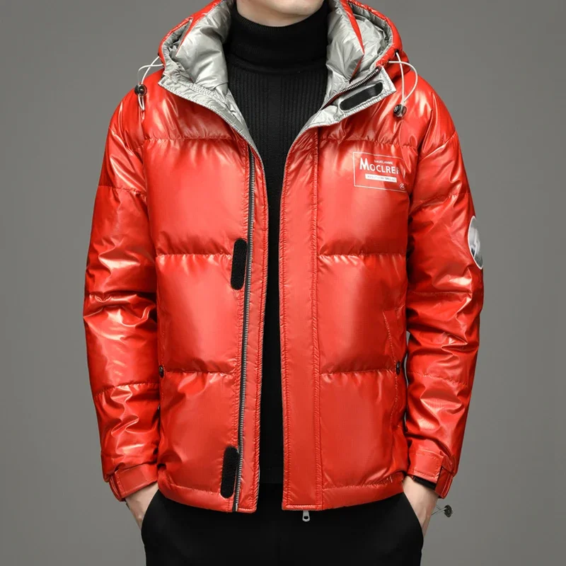 thumbnail image 1 of Ropa de diseñador para hombre, novedad en abrigos de plumas de lujo, chaquetas acolchadas ligeras y brillantes con capucha para invierno, abrigos de pato para hombre con relleno para el frío, 1 of 5