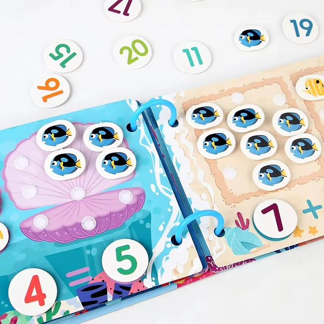 Montessori Baby Busy book My First Quiet Book Paste Early Learning Education Children Toy Matching Puzzles Game For Baby Gift 4
