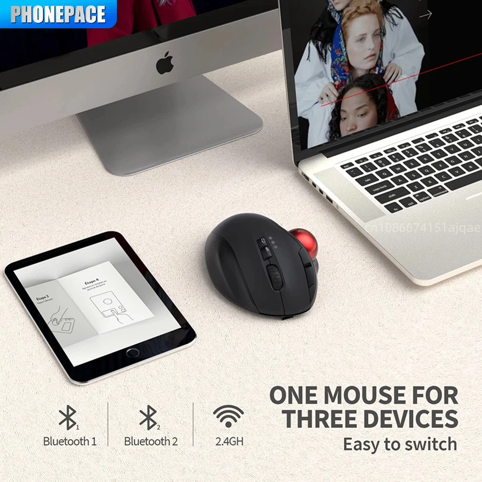 HOMEFISH Wireless BT Trackball Mouse