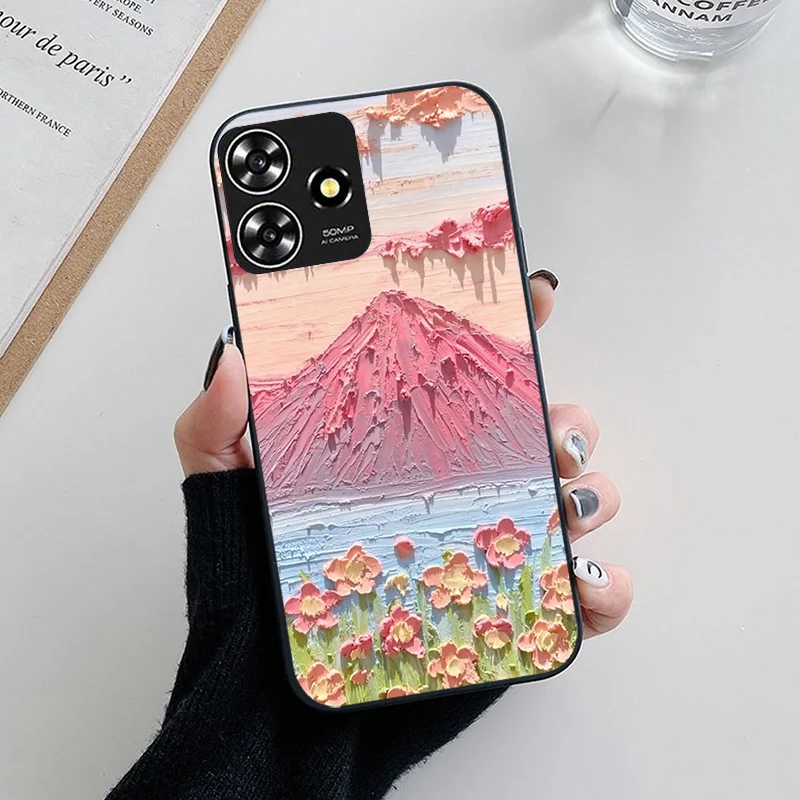 Floral Painted Silicone Case – Stylish TPU Cover