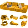 Modular Kids Play Couch, 13PCS Modular Couch Kids, Kids Couch for Playroom,Modular Kids Couch for Boys and Girls 1