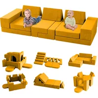 Modular Kids Play Couch, 13PCS Modular Couch Kids, Kids Couch for Playroom,Modular Kids Couch for Boys and Girls 1