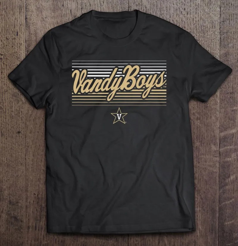 Официальная Лицензионная футболка Vanderbilt для бейсбола Vandy Boys с рисунком Аниме