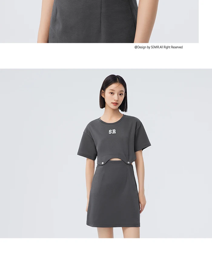 Dress Women Letter T-Shirt Solid Color New Summer Short Suit Two-Piece Set