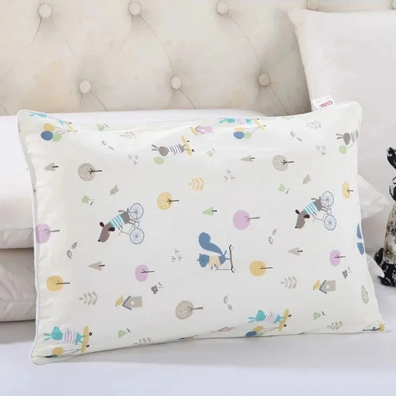 Cartoon Pattern Boys Girls Pillow Case 100% Cotton Side Zipper Baby Pillowcase Four Seasons Children's Pillow Dust Cover