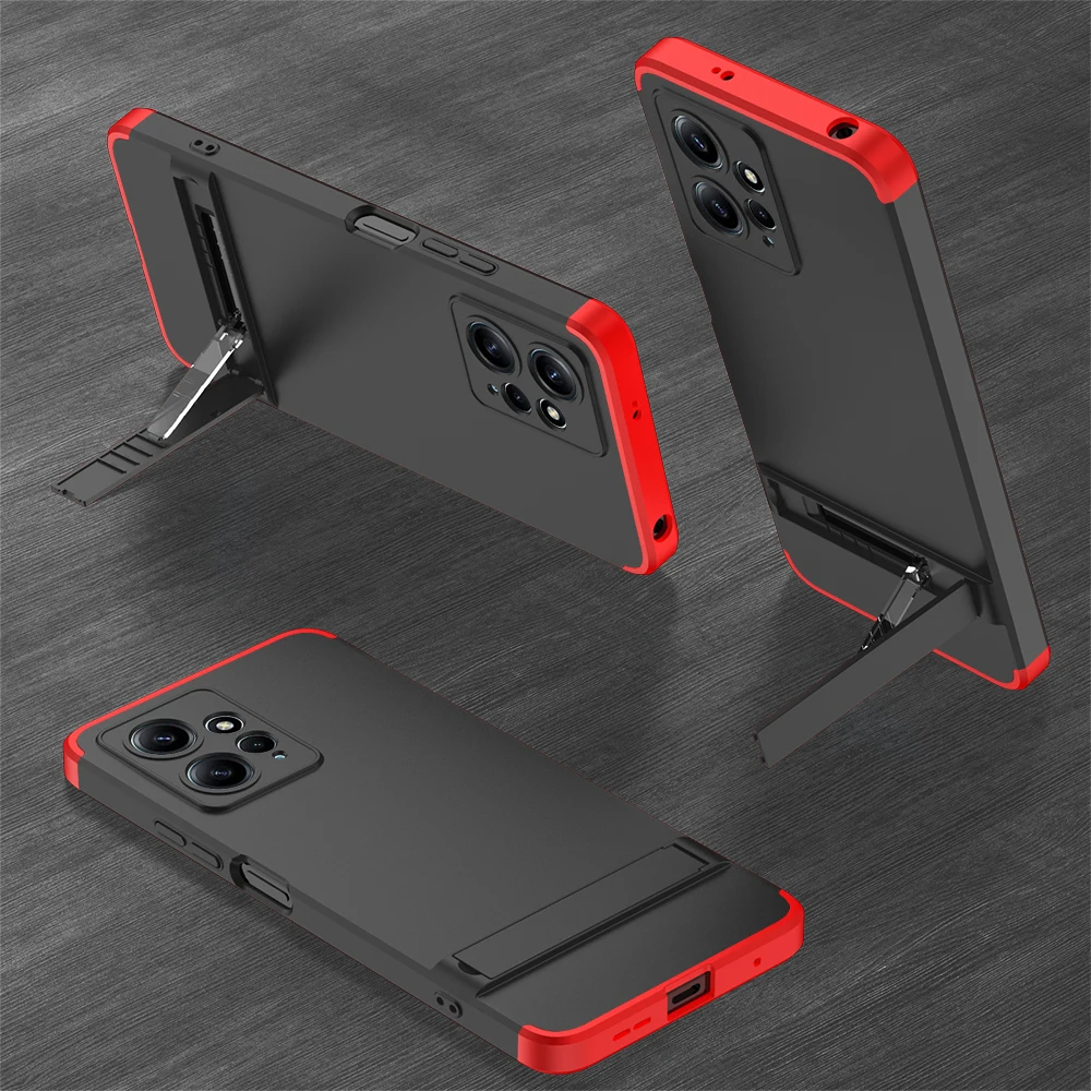 Xinyunew Cover Militare Per Xiaomi Redmi Note 12 Pro 4G - Custodia Antiurto 3 Strati Con Supporto E Fibbia, Verde Chiaro