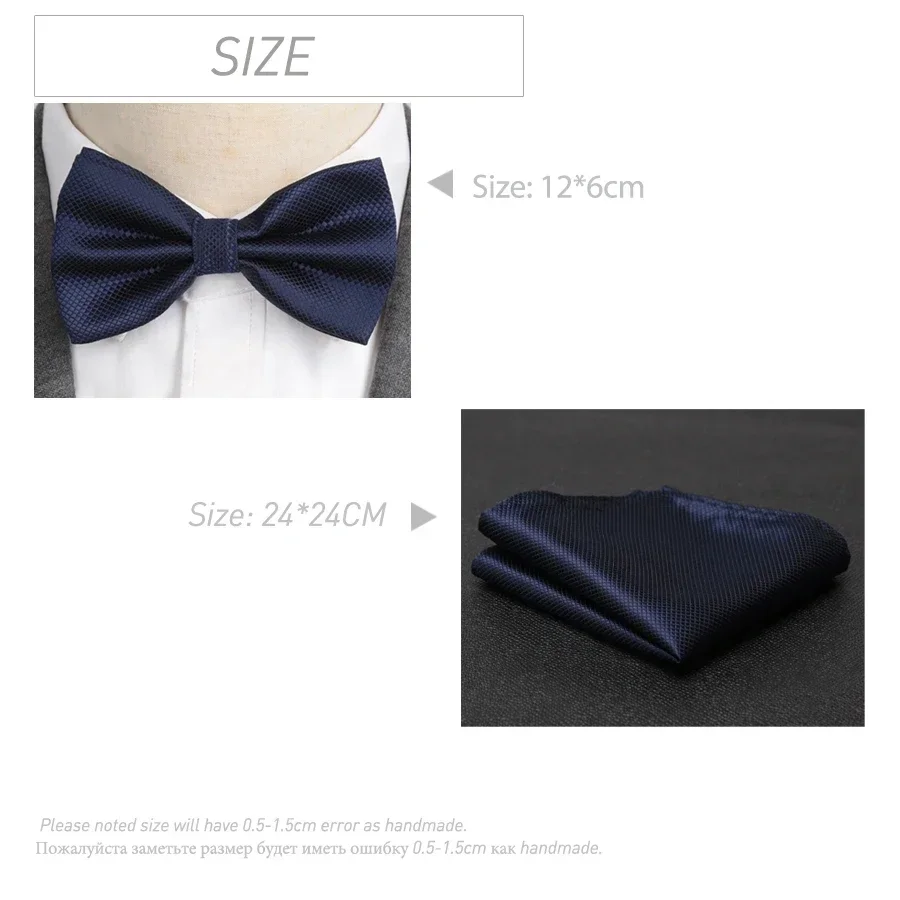 Men Bowtie Cravat Set Solid Fashion Butterfly Party Wedding Bow Ties Girls Formal Dress Tie Mens Bowknot Fashion Accessories