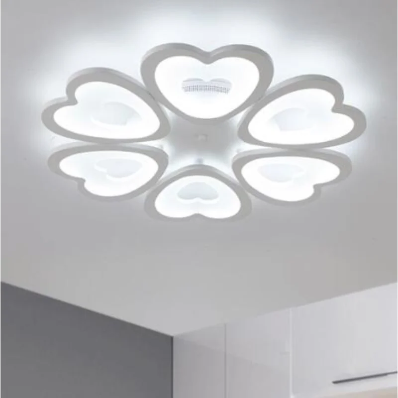 

6 Heads New Design Acrylic Modern Led Ceiling Lights Lampe Plafond Avize Indoor 4 Shapes 100-240V