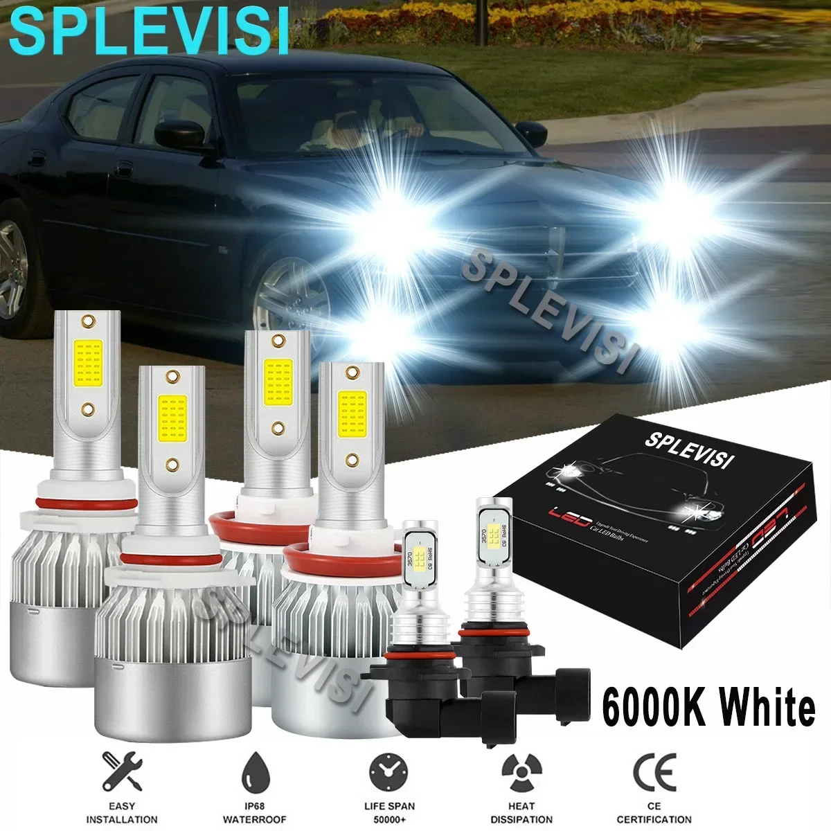 

LED Headlight/Fog Light Bulbs 6000K Replace Halogen Bulb For for Ford F150 2015-2023 2016 2017 2018 2019 2020 2021 2022
