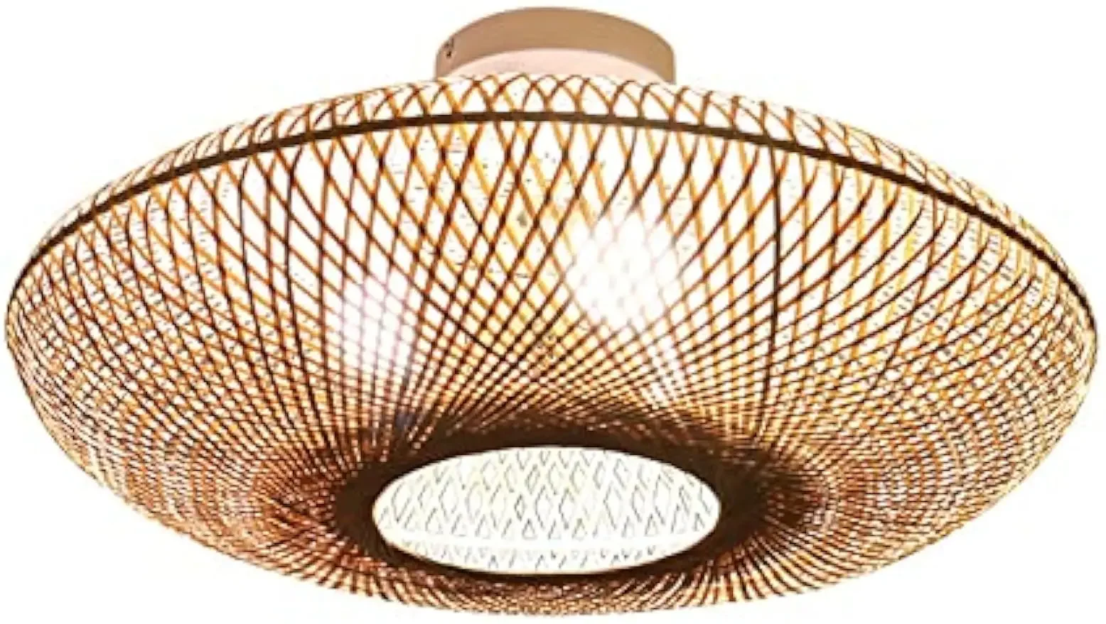 

Japanese-Style Ceiling Lighting Fixture Wicker Flush Mount Ceiling Light Rattan Hanging Ceiling Lamp Bamboo Lamp Shade