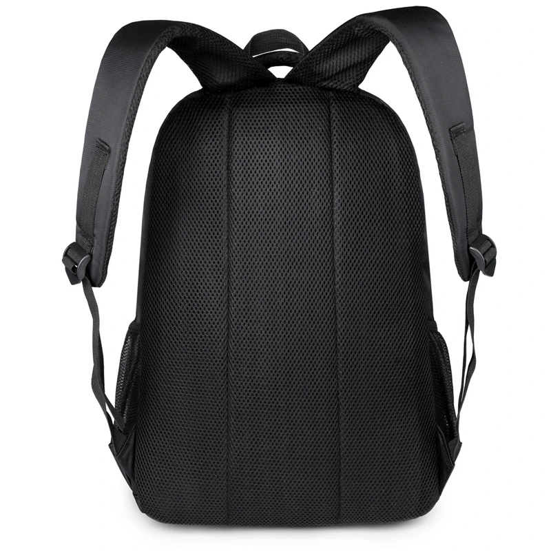 Large-capacity travel backpack with padded shoulder straps, suitable for business people, featuring mesh side pockets and reinfo