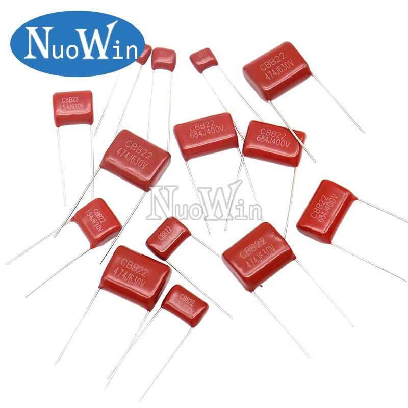 Polypropylene Film Capacitor 10PCS CBB Polypropylene film capacitor 63V 100V 250V 400V 450V 630V 2000V 103 104 105 155 224 225 334 474 475 0.1UF 0.47UF 1UF