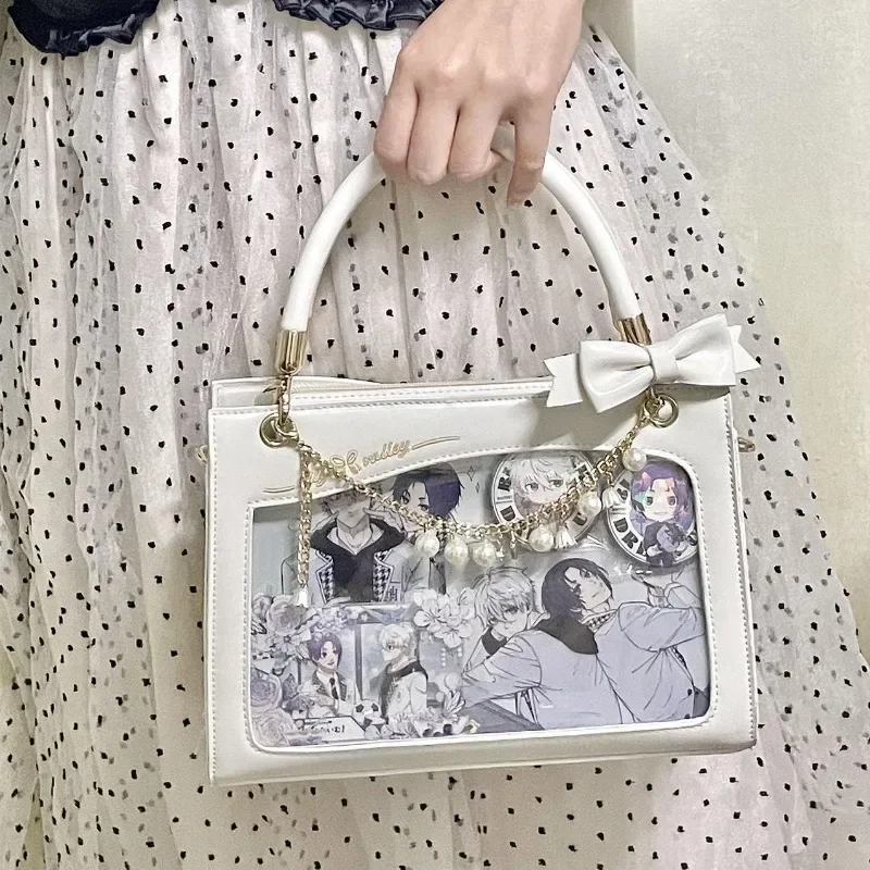 Qfdian Transparent All Match Casual Ita Bags 2025 Streetwear Y2k Aesthetic Women's Handbags Trendy Vintage Simple Shoulder Underarm Bag main image 1
