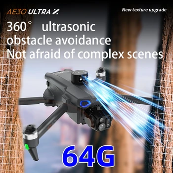 AE30 GPS Drone 8K Professione HD Camera 3 assi Gimbal Laser senza spazzole Evitamento ostacoli Airdrop con grande schermo Quadcopte Toys