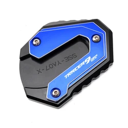 Motorcycle Extension Kickstand Pad Foot Enlarger Accessory (Blue - TRACER 9GT)