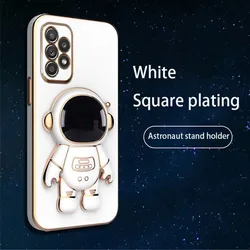 Astronaut Space Plating Holder Cover - Electroplated Silicone Soft TPU Case for Honor Power (White)