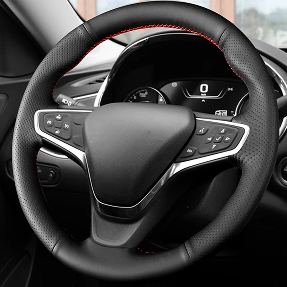 Original Lenkrad geflecht Anti-Rutsch-Kunstleder Auto Lenkrad abdeckung für Chevrolet Malibu XL Equinox 2014-2018 – Detail 1
