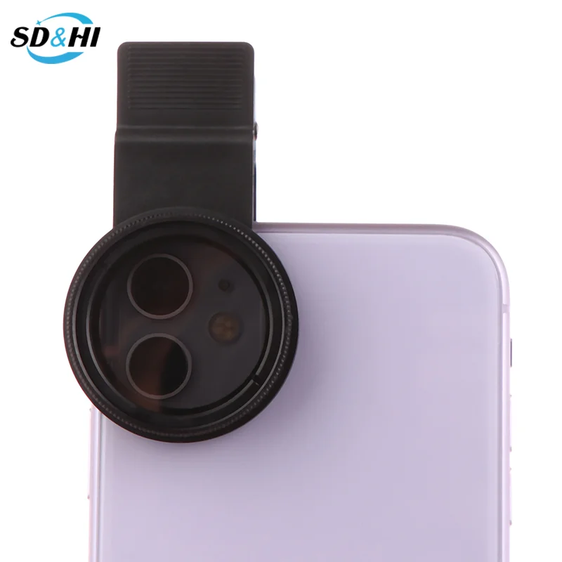 Description Picture 4 of item37/52MM Universal CPL Filter Circular Camera Black Accessories With Clip Portable Professional Phone Polarizer Wide Angle Lens
