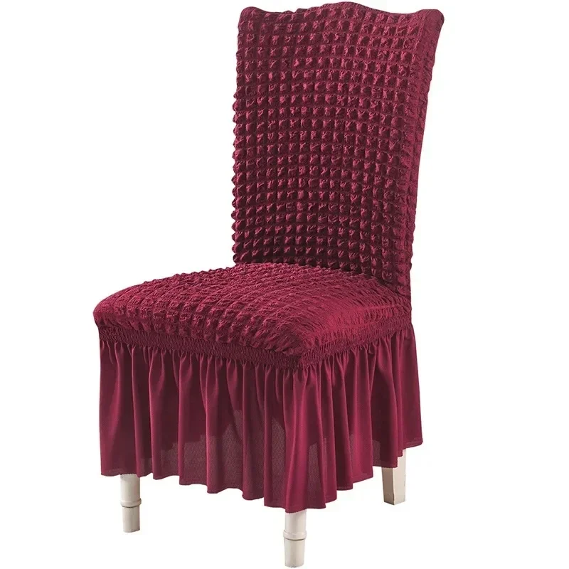 Puff Wedding Chair Cover Banquet Luxury Cover for Chairs Spandex Elasticity Stretch High Back Chair Case Protect 2023 2