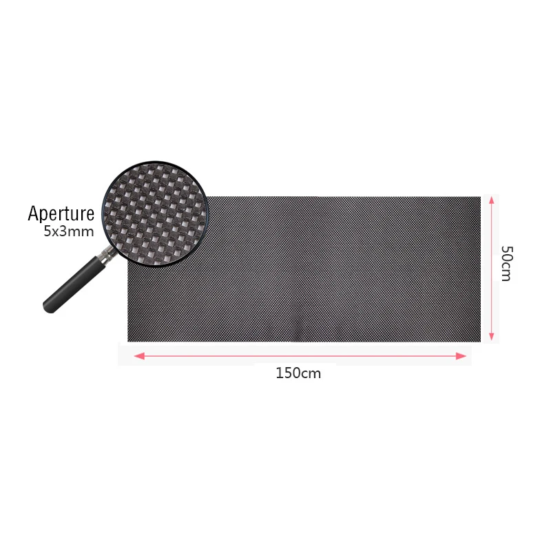 Car non slip mat non slip mat 150x50cm Car Trunk Mat Non-slip Soft DIY Free Cutting Easy To Clean Outsize Mesh Fabric PVC Foam