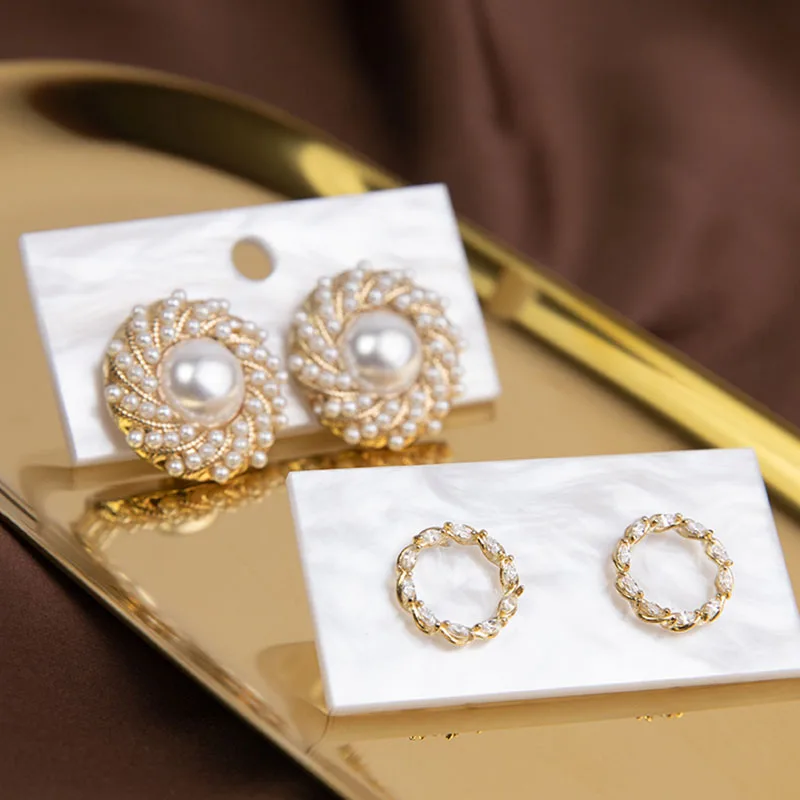 Acrylic White Earring display stand earing holder case for jewelry