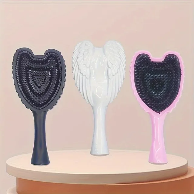 Angel Wings hair comb, durable plastic bristles, ABS handle, suitable for wet or dry use, small portable styling tool 2
