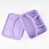 Silicone Lunch Box Food Grade Crisper Microwave Special Heating Lunch Box Freezer and Oven Safe Lunch Snack and Food Container 6