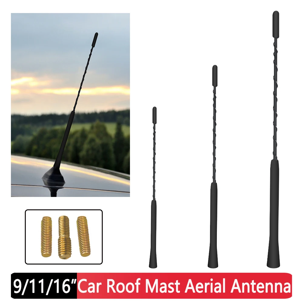 9-11-16-Car-Roof-Mast-Aerial-Antenna-Universal-AM-FM-Radio-Replacement ...