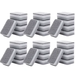 Double - Sided Gray Scouring Pad Sponge - Durable and Stain - Resistant Kitchen Cleaning Supplies (Pack of 5/30) (30pcs)