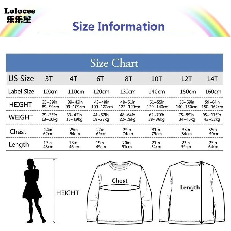 3~14 Years Girl Long Sleeve T-Shirts Cute Sweet Girl Tee Tops Cute Cat Graphic O-Neck Top Little Girl Casual T-Shirts 4