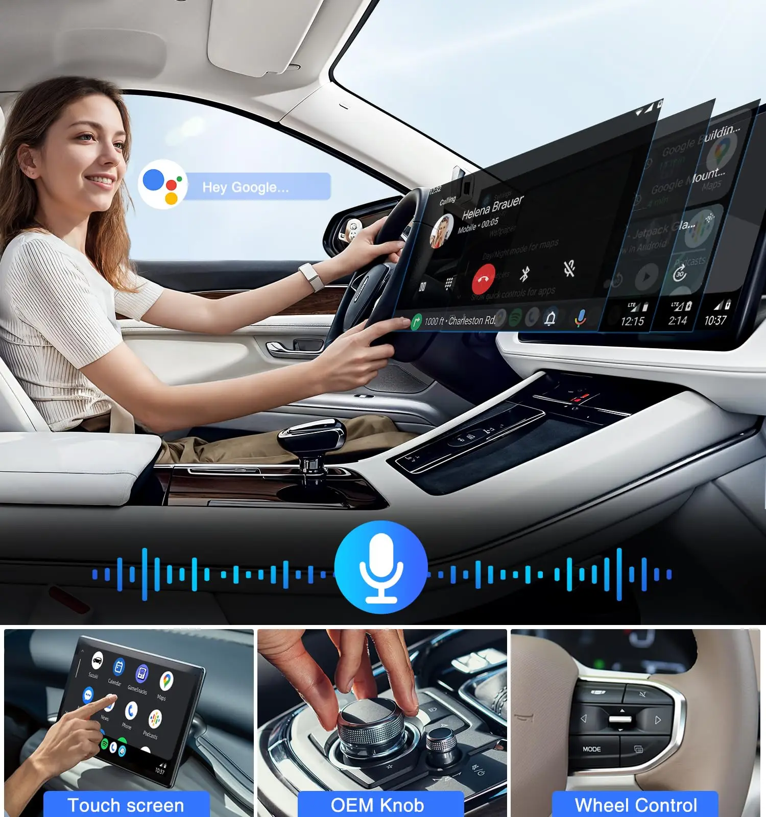 Wireless Android Auto Adapter for Android, Convert Wired to Wireless Android Auto Adapter, Mini Size with Extension USB-C/Type-C