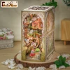 CUTEBEE Book Nook Kit Miniature DIY Dollhouse Touch Light With Furniture Model DIY Gifts( Elven Paradise） 1