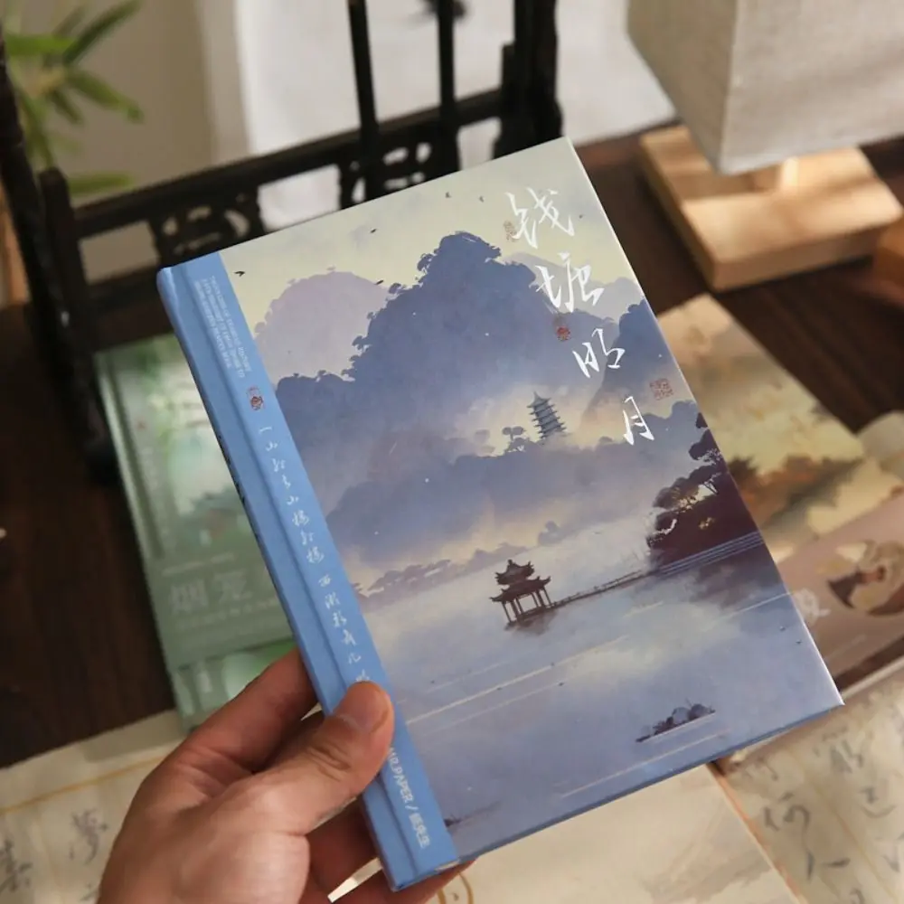아름다운 학생 일기 메모장, 풍경시 하드 커버 일러스트 메모장, 클래식 디자인, 컬러 페이지 노트북